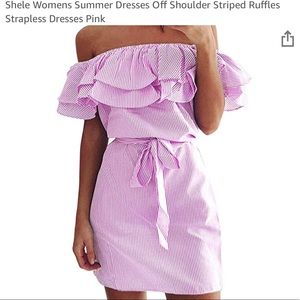 Shele Womens Summer Dresses Off Shoulder